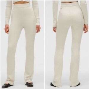 lululemon athletica Ribbed Wide-Leg Pants in Cream
